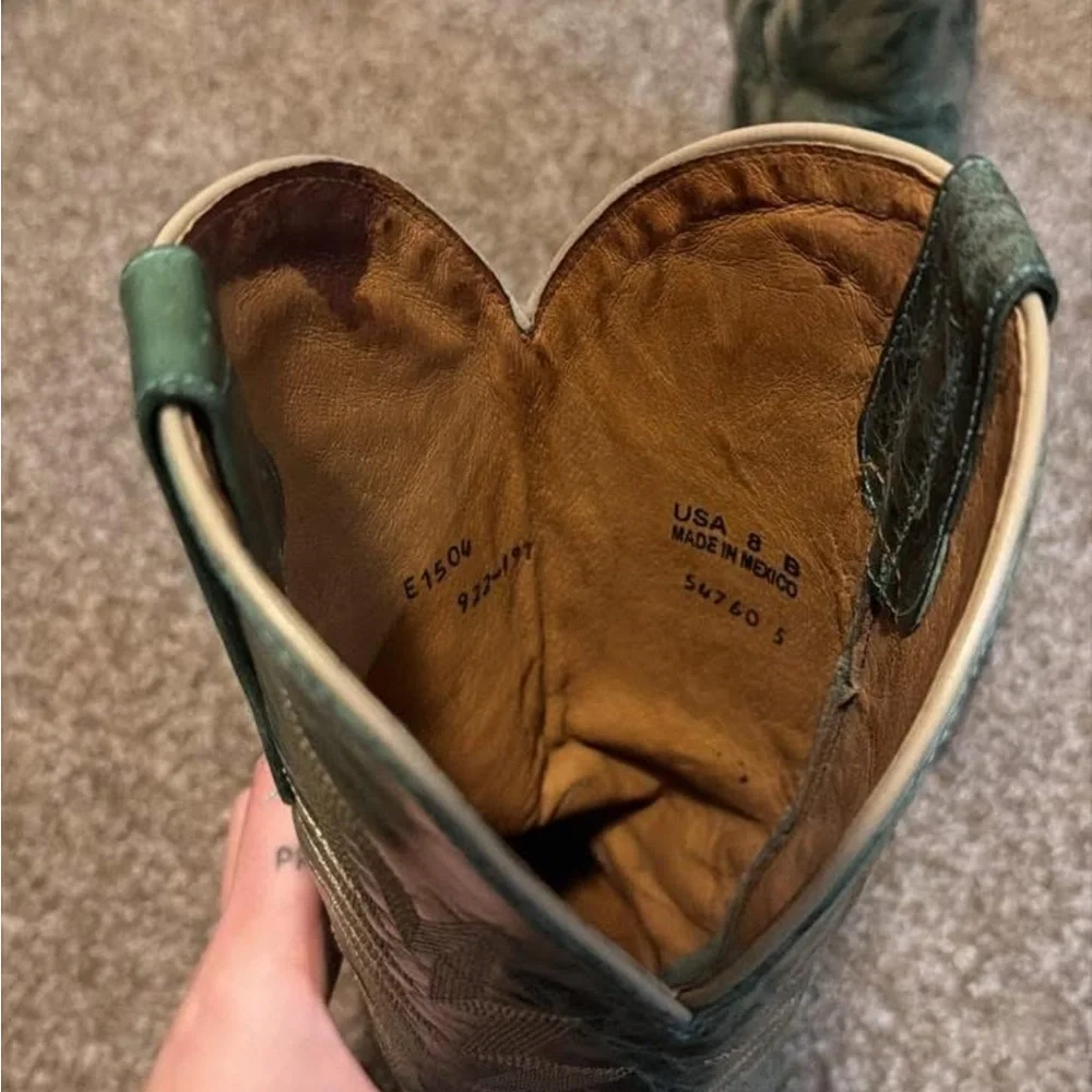 Green Johnny Ringo Cowboy Boots - Picture 2 of 5